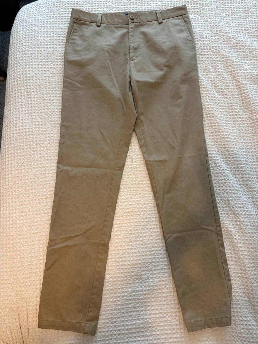 Izod Men’s Khaki Tan Chinos - Slim Flat Front